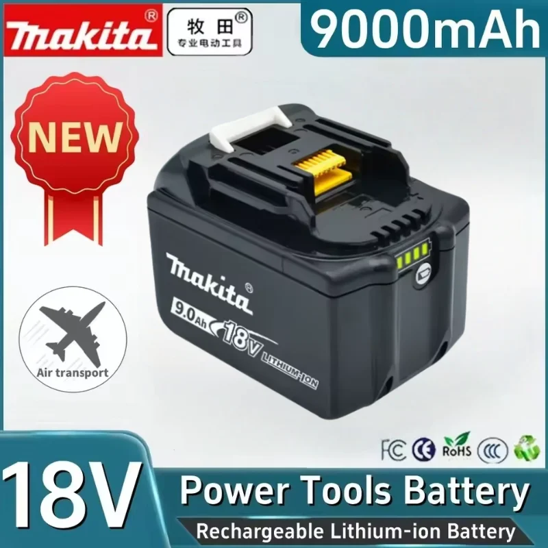 

100%Makita original 18V 9.0Ah large-Capacity tool Battery,and the Lithium Battery Replaces LXT BL1860B BL1860 BL1850Equal model.