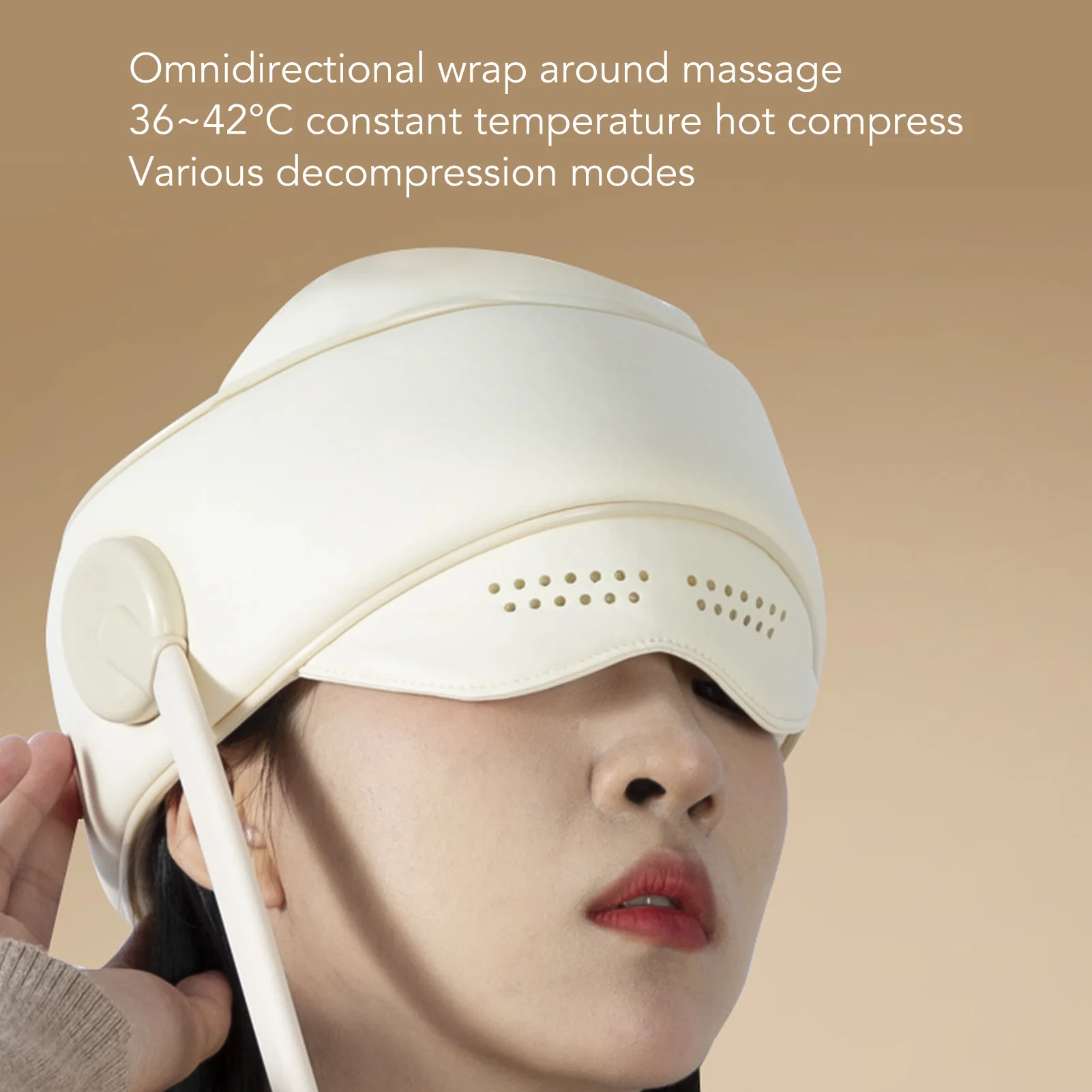 Elektrische Hoofd Oog Massager Decompressie 3 Snelheden Verwarming Professionele Draagbare Hoofd Massagerr Laag Geluid Voor Kantoor Voor Reizen