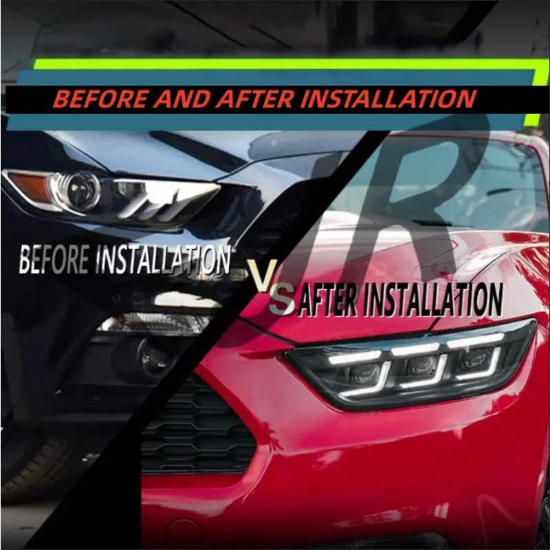 

Car headlights suitable for Ford Mustang 15-22. Newly upgraded headlights