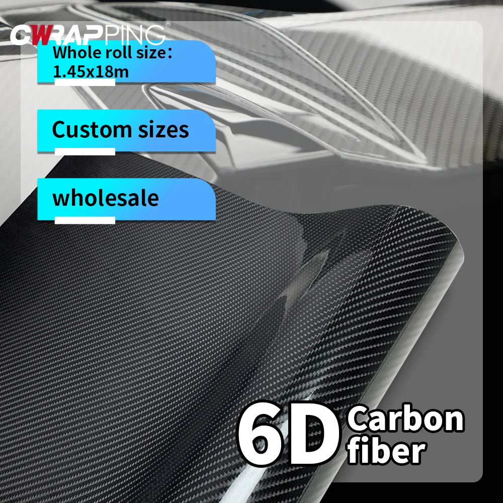 

6D Carbon Fiber Wrap Self Adhesive for Car Decal Sticker Tuning Auto Air Release DIY Vehicle Accessories Waterproof Novelties