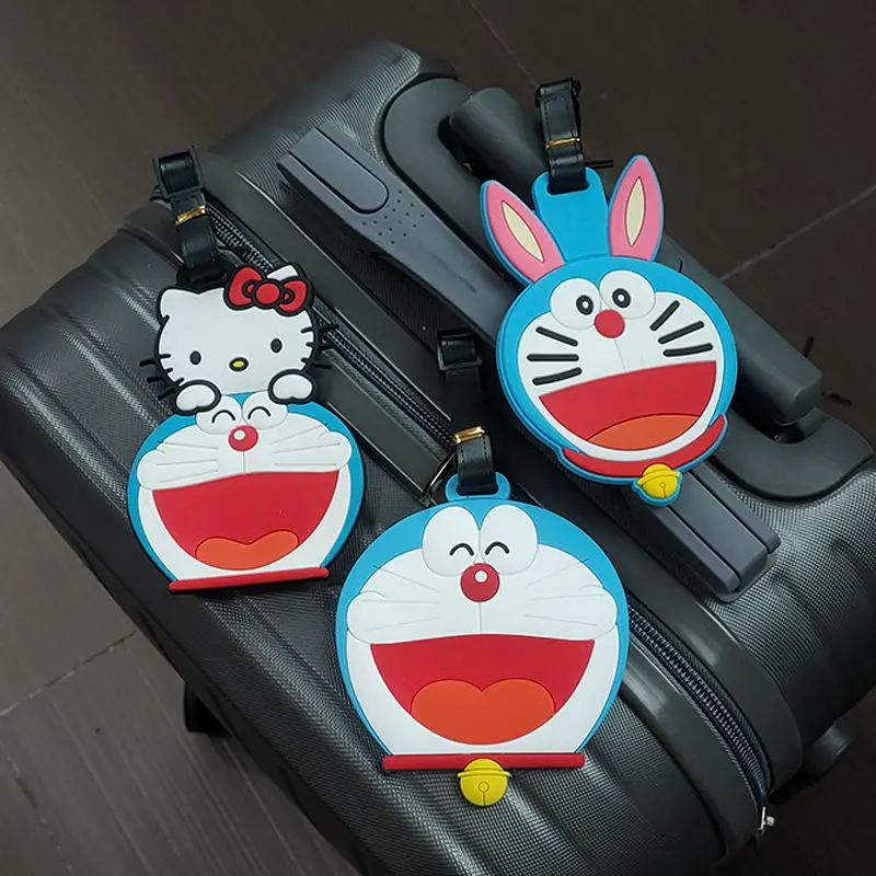 Doraemon animation peripheral cartoon kawaii suitcase checked boarding pass travel abroad anti-loss card travel essentials