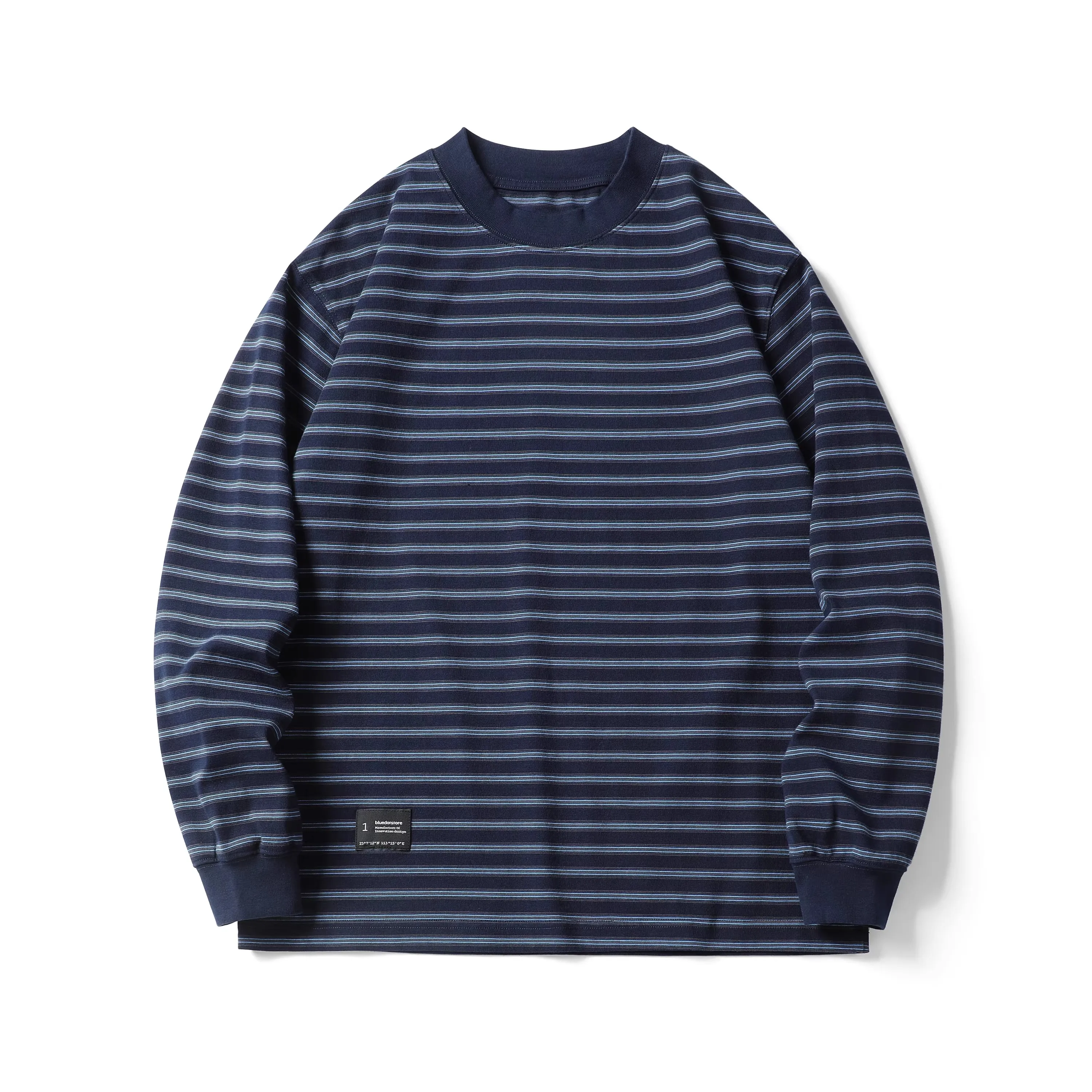 

Loose Fit Long Sve round Ne Striped T-irt Men's Casual Sle Cotton Sweatirt Spring Autumn ex y Tee