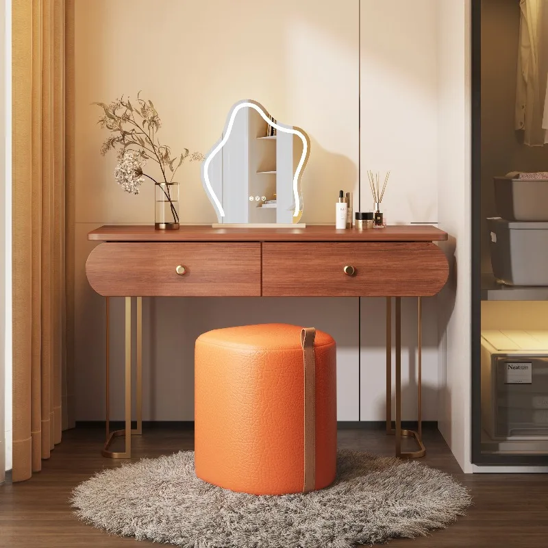 Low stool dresser small stool household light luxury high-end living room low stool leather sofa