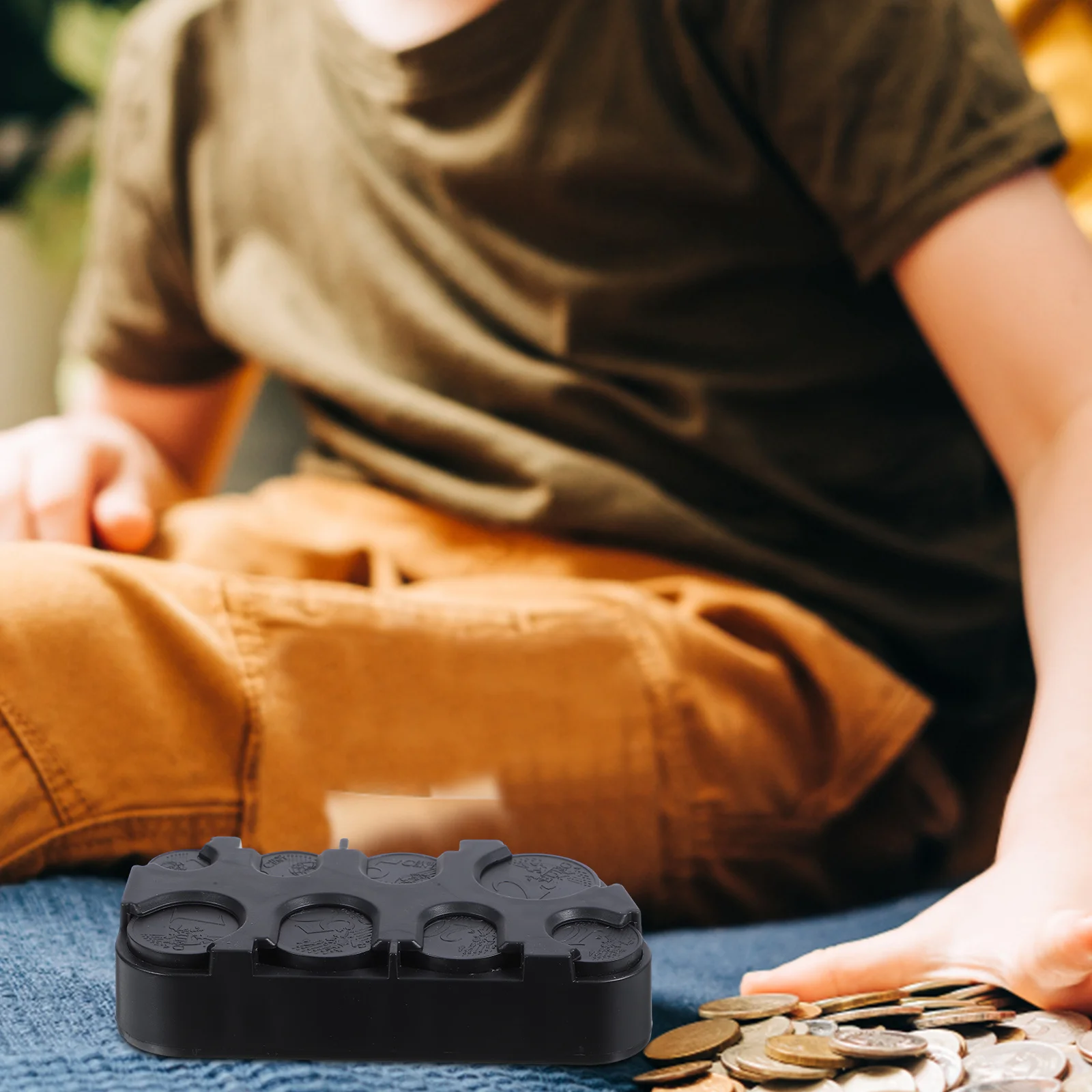 Coin Storage Box Plastic Dispenser Reusable Holder Holders Vehicle Dollar Container Desk Coins Countertop