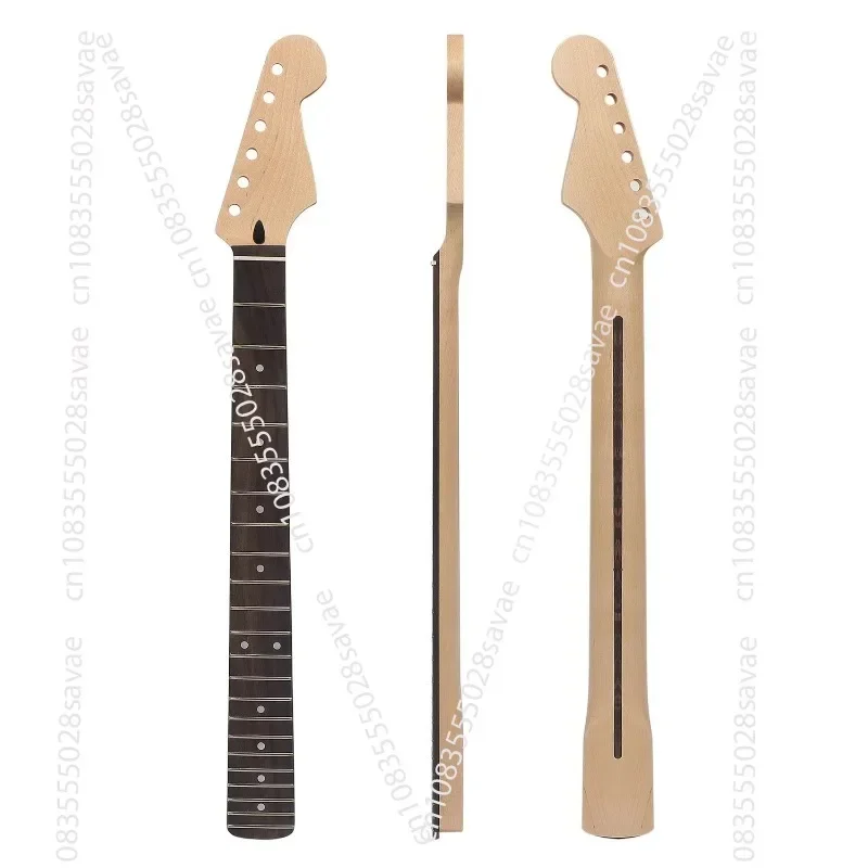 [Matte] 22 Frets Electric Guitar Neck Rosewood Fingerboard Maple Handle Mahogany Tube (with Wire)