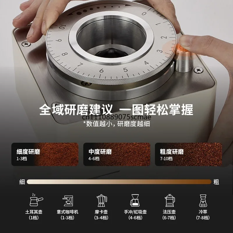 9015C double bean warehouse household 64MM large flat knife electric bean grinder freshly grinds Italian coffee