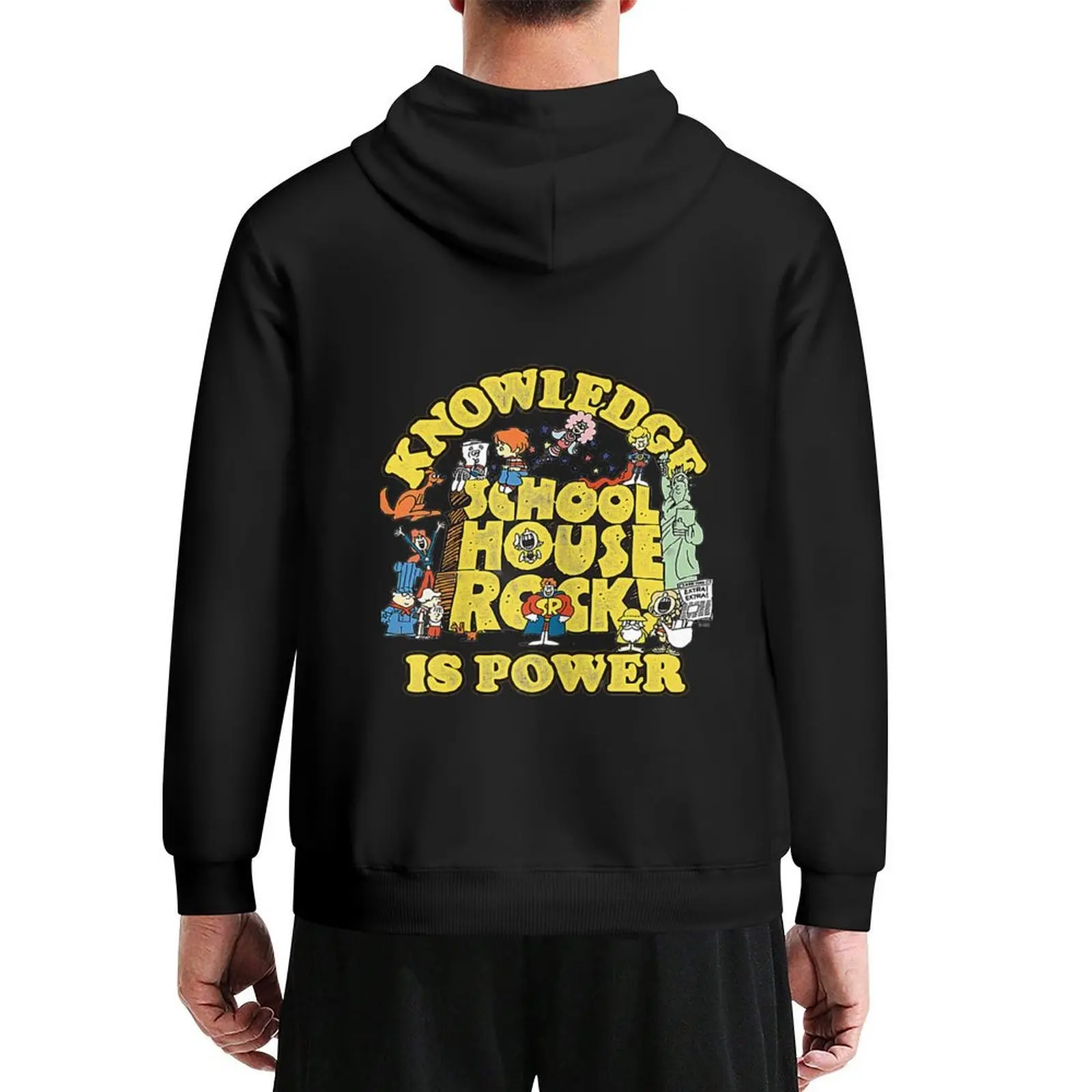 

Schoolhouse Rock Knowledge Is Power Logo Group Hoodie fashion men korean autumn clothes mens clothing japanese hoodie