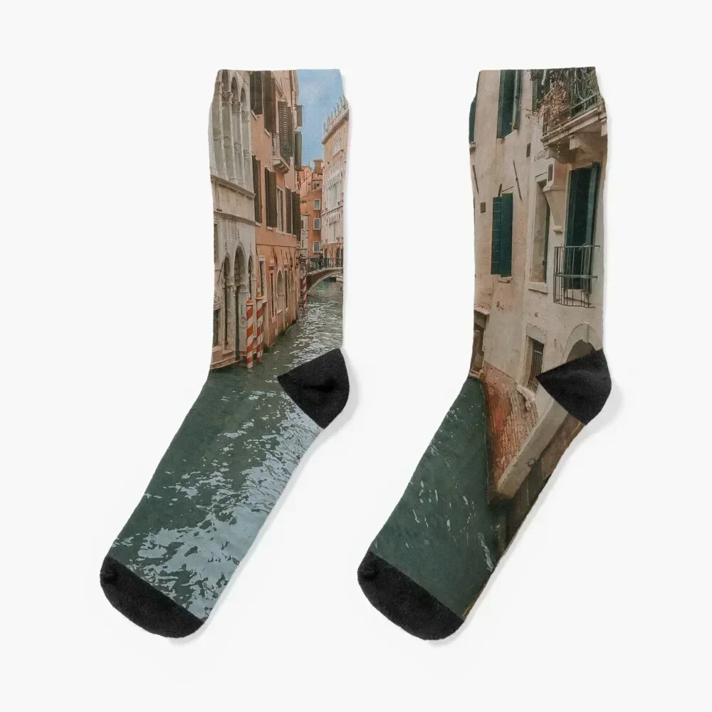 

Venice Canal with Bridge Socks summer heated anime cute Girl'S Socks Men's