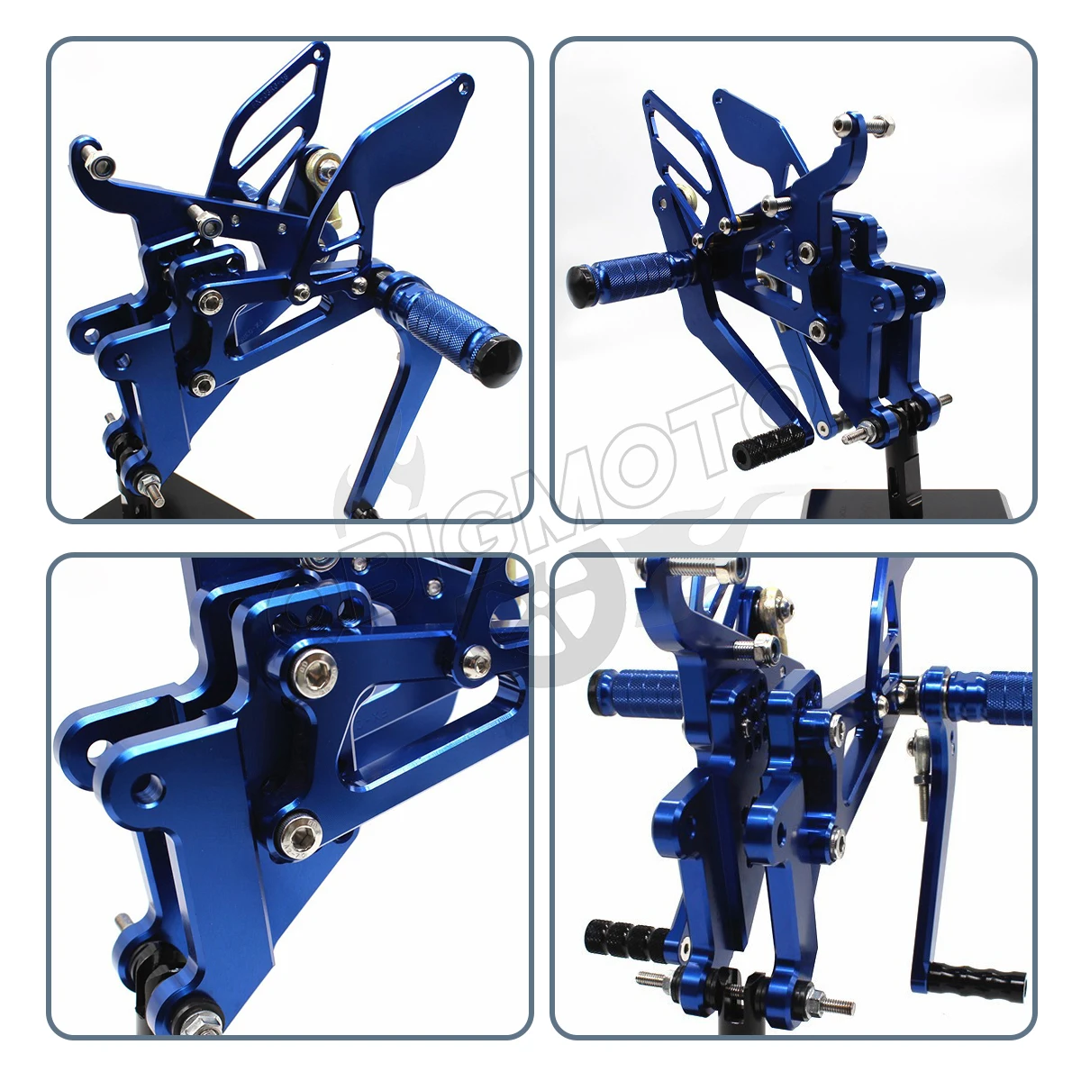 CNC Motorcycle Rearset Footrest Footpeg Pedal Foot Peg Rear Set Adjustable Accessories For Yamaha YZF R6 R6S 2005 2004 2003