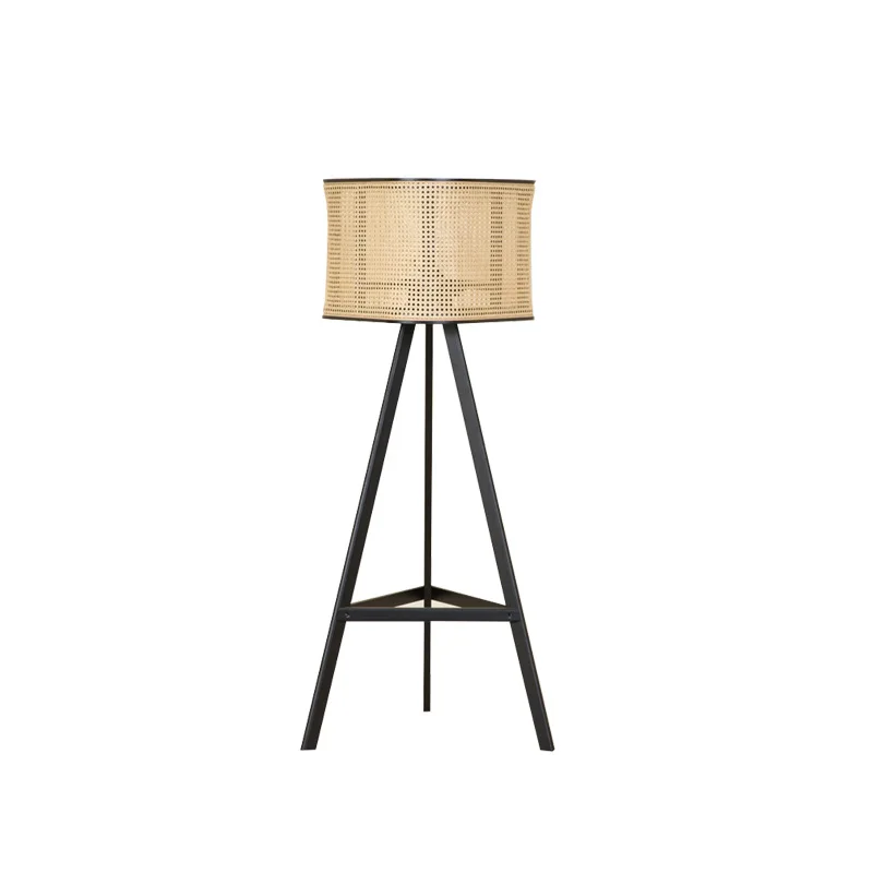 

Nordic rattan living room floor lamp B & B hotel inn apartment rattan furniture bedside lamp shelf rattan art decorative frame