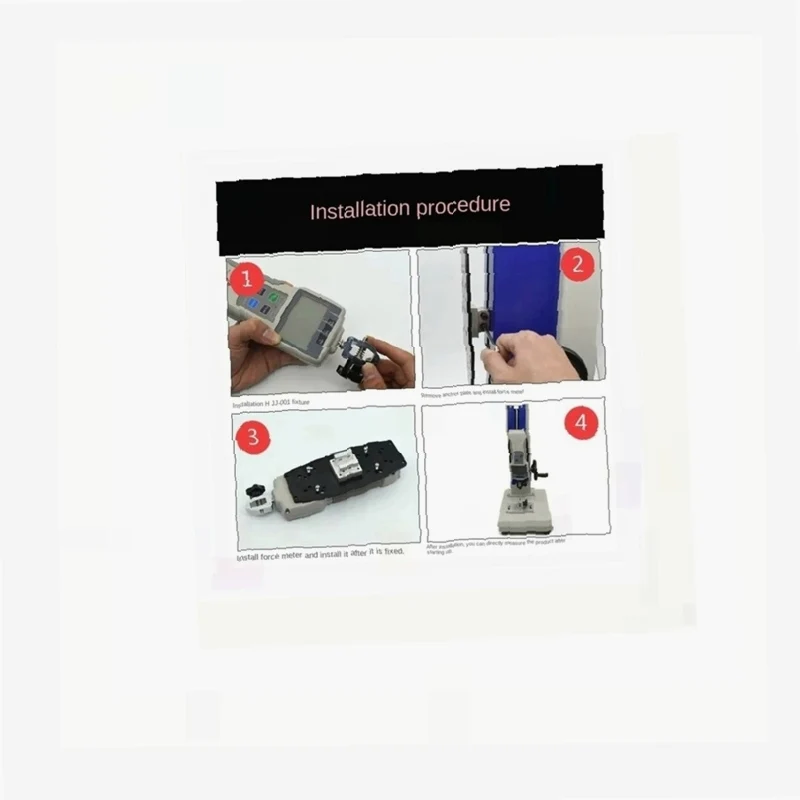 NEW Tensile compression testing machine test bench digital display push-pull gauge bracket screw dynamometer base tester