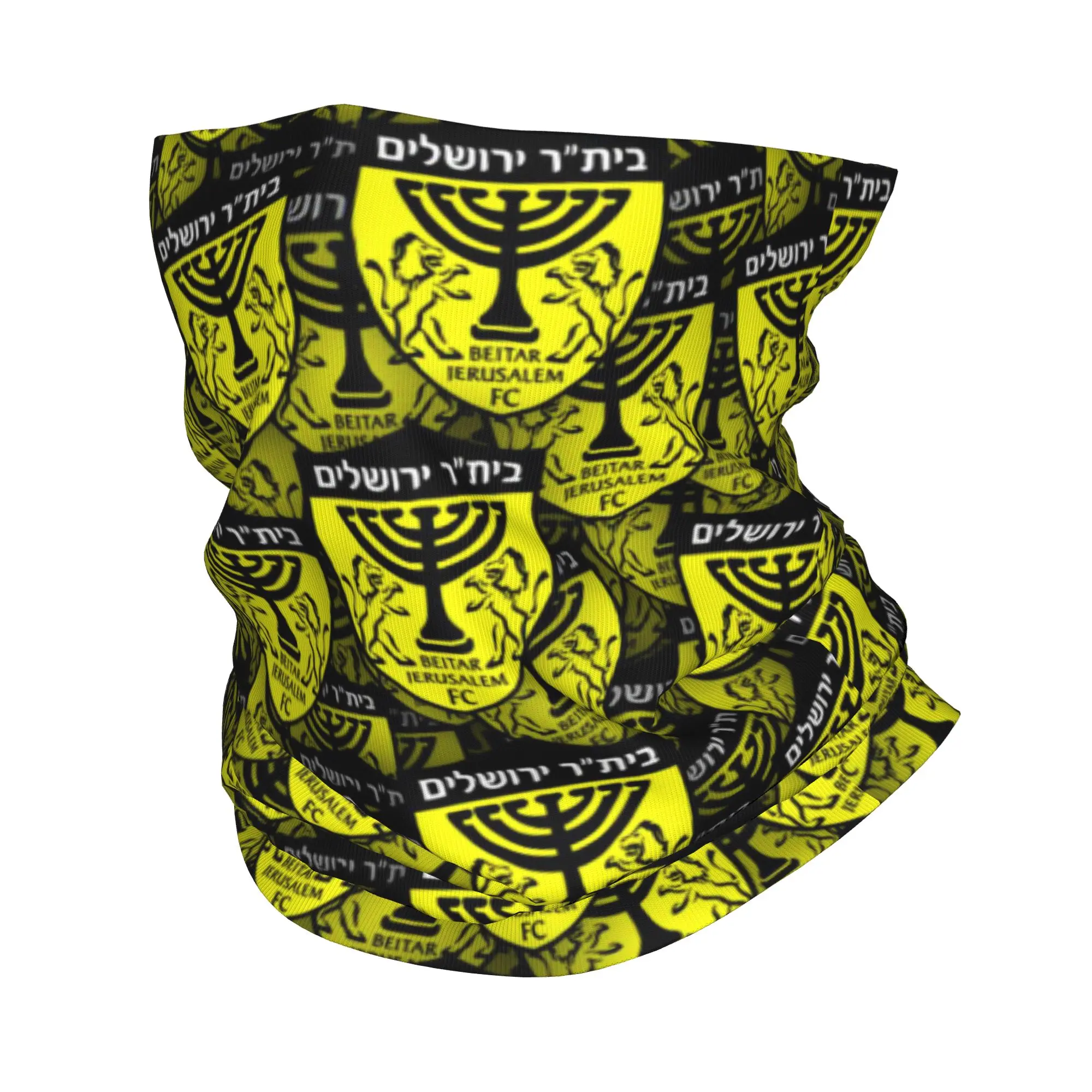 Beitar Footbally Jerusalem FC Bandana Neck Warmer Women Men Winter Hiking Ski Scarf Gaiter  Face Cover