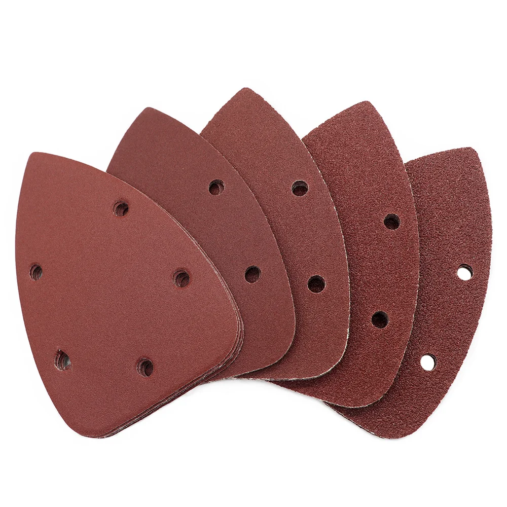 60PCS Mouse Detail Sander Sandpaper P40-P240 Grits Assorted Sanding Pads Triangular Sander Sandpaper for 140mm Sanding Machine