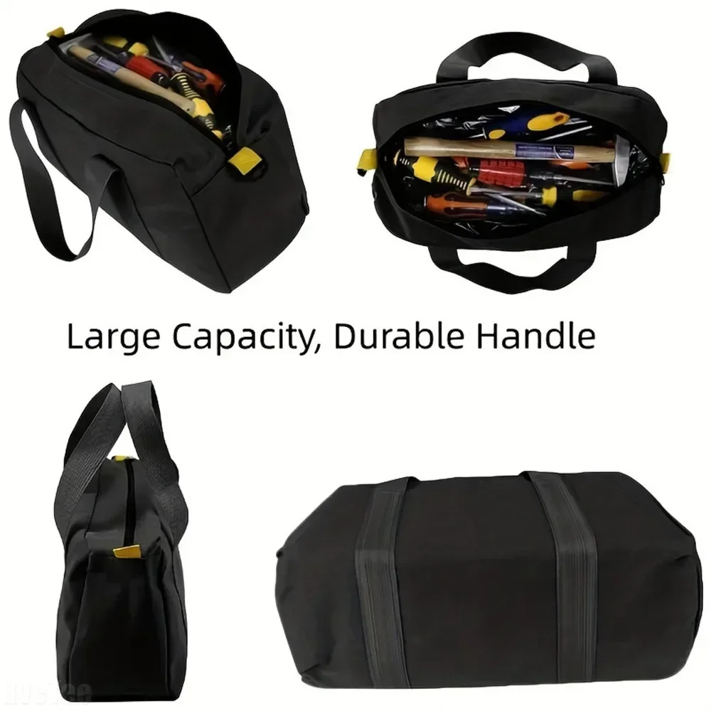 Canvas Tool Bag Large Opening Toolbag Household Multifunctional Electrician Special Wear Resistant Workbox Tools Pouch for Men