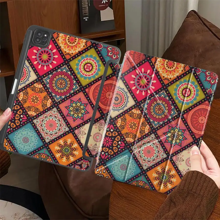 

Retro Bohemian Style Holder Cover Tablet Case For iPad Pro 2025 Mini 6 7 Air 4 5 M3 M2 1 2 M4 11inch 11th 10th 9th 8th 7th