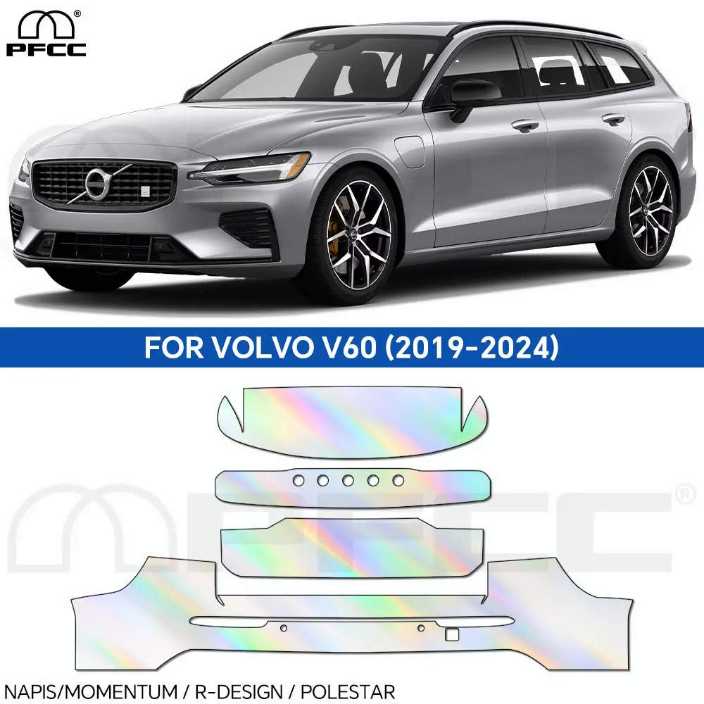 

For Volvo V60 2019-2024 Pre-cut Auto Paint Protection Car Film Clear TPU PPF Anti Scratch Accessories Transparent Sticker