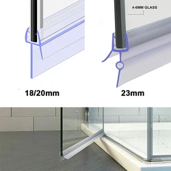 Bath Shower Screen Door Seal Strip PVC Shower Frameless Glass Door Gap Glue-free Waterproof Strips Shower Room Window Seal Strip