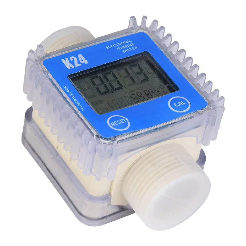 

High Precision Digital Turbine Fuel Flow Meter K24 LCD Water Flowmeter Widely Used For Industrial Chemicals 10-120L / MIN