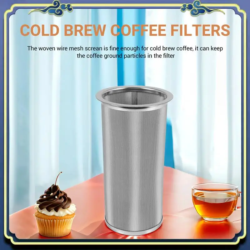 Coffee Filtesr For Wide Mouth Jar Stainless Steel Ultra Fine Mesh Tea With Fruit Infuser Ice Coffee Maker Ice Tea Maker Cold Bre