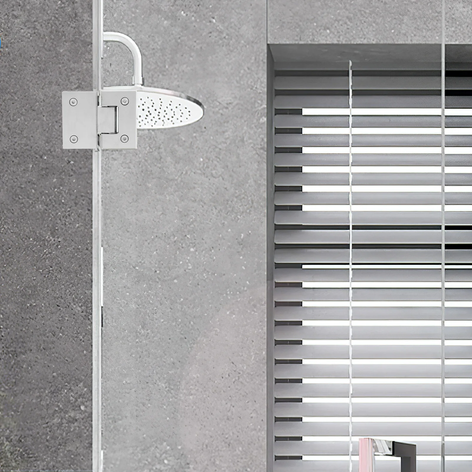

Bathroom Clamping Page Glass Shower Door Hinges Clip Stainless Steel Clamps for