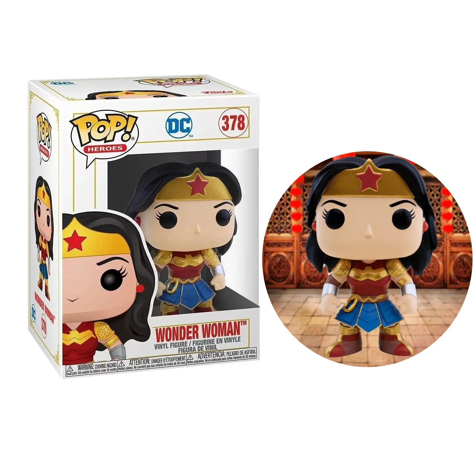 2024 New FUNKO POP Heroes Wonder Woman 387# PVC Vinyl Figure Collectible Model Toys DC Hero Party Gift Toy