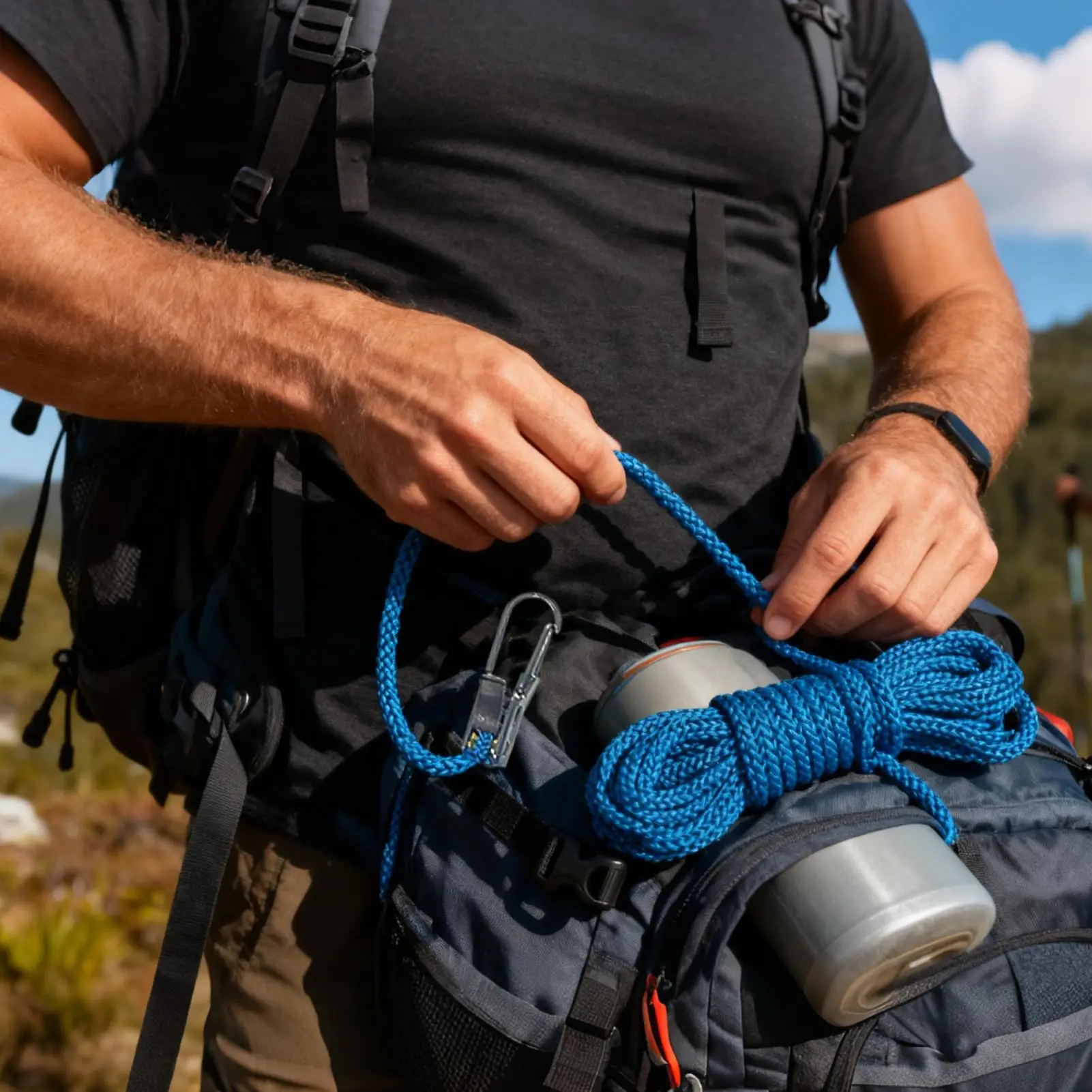 حبل الأسطوانة قابل للتعديل جلد الأشرطة تشديد أداة حبل التعادل أسفل للتخييم القوارب في الهواء الطلق والعتاد الأقمشة الزورق المظلة كاياك #2