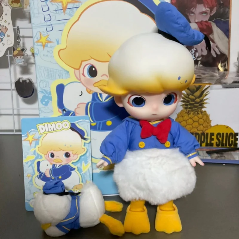 New Genuine Dimoo Donald Duck 1/8 Movable Figure Model Kids Plaything Cute Doll Action Figure Made By Hand Christmas Gifts Toys