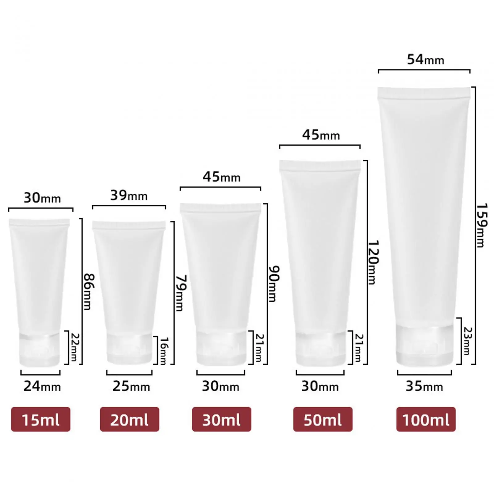 หลอด PETG คุณภาพสูง แบบใส นิ่ม สำหรับบรรจุภัณฑ์เครื่องสำอางแบบเติมได้ ฝาเปิด-ปิด สำหรับผลิตภัณฑ์ดูแลผิว