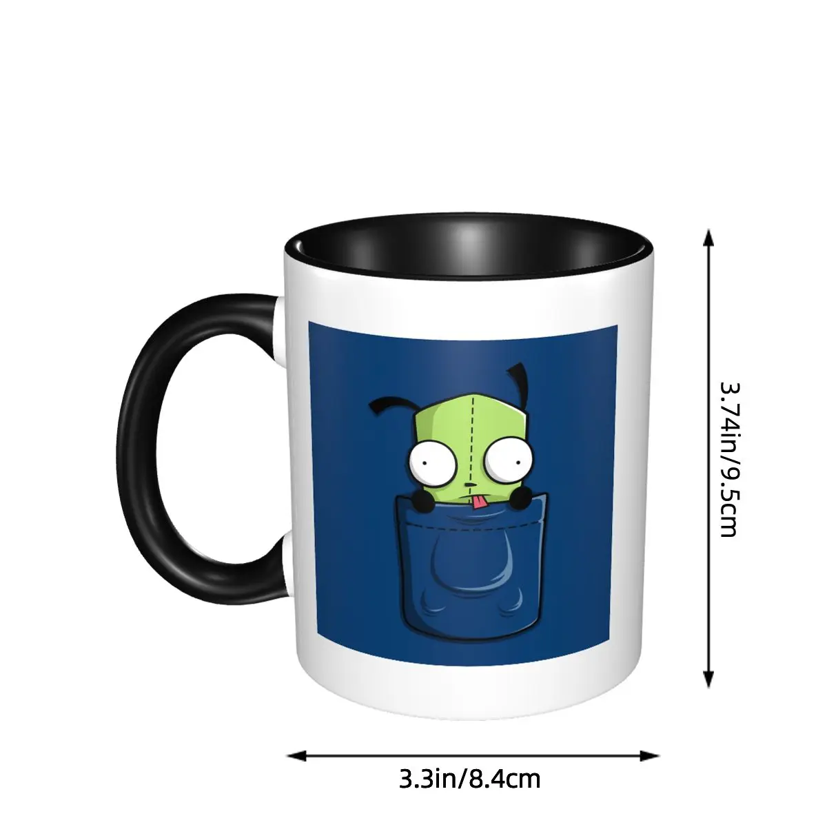 Pocket Spare Parts Invader Zim Gir Mug Funny Ceramic Coffee Cups Tea Mugs Milk Cup Drinkware Gifts for Woman Man