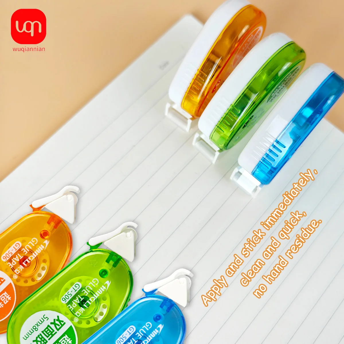 WQN-3/6 قطعة الشريط والشريط على الوجهين ملء سجل القصاصات الديكور اللوازم المكتبية القرطاسية 8 مللي متر x 5 متر