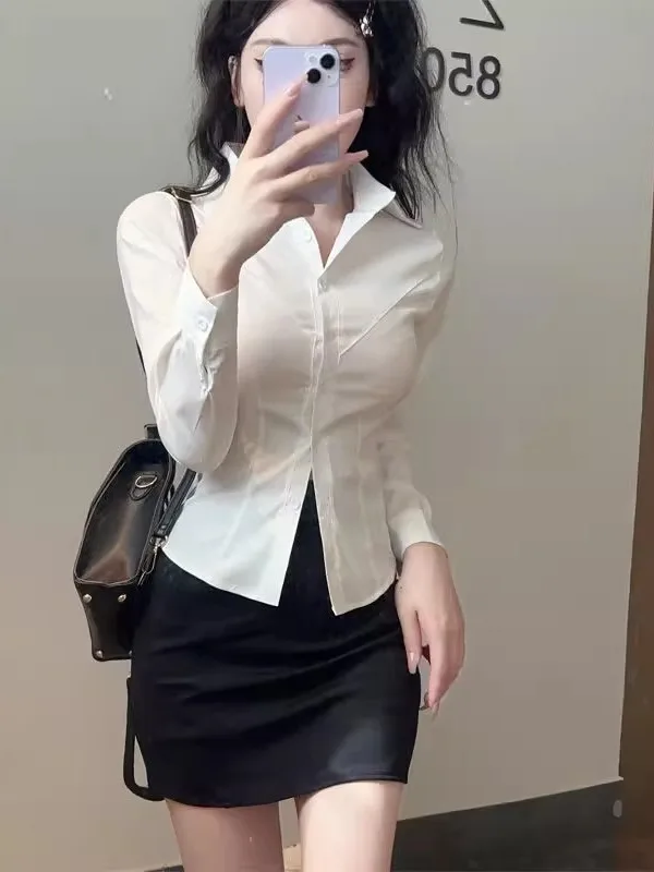 

Сексуальный ort Sve Long irt, женский летний новый облегающий комплект irt Profional Work orm Set с высокой талией, модный э...