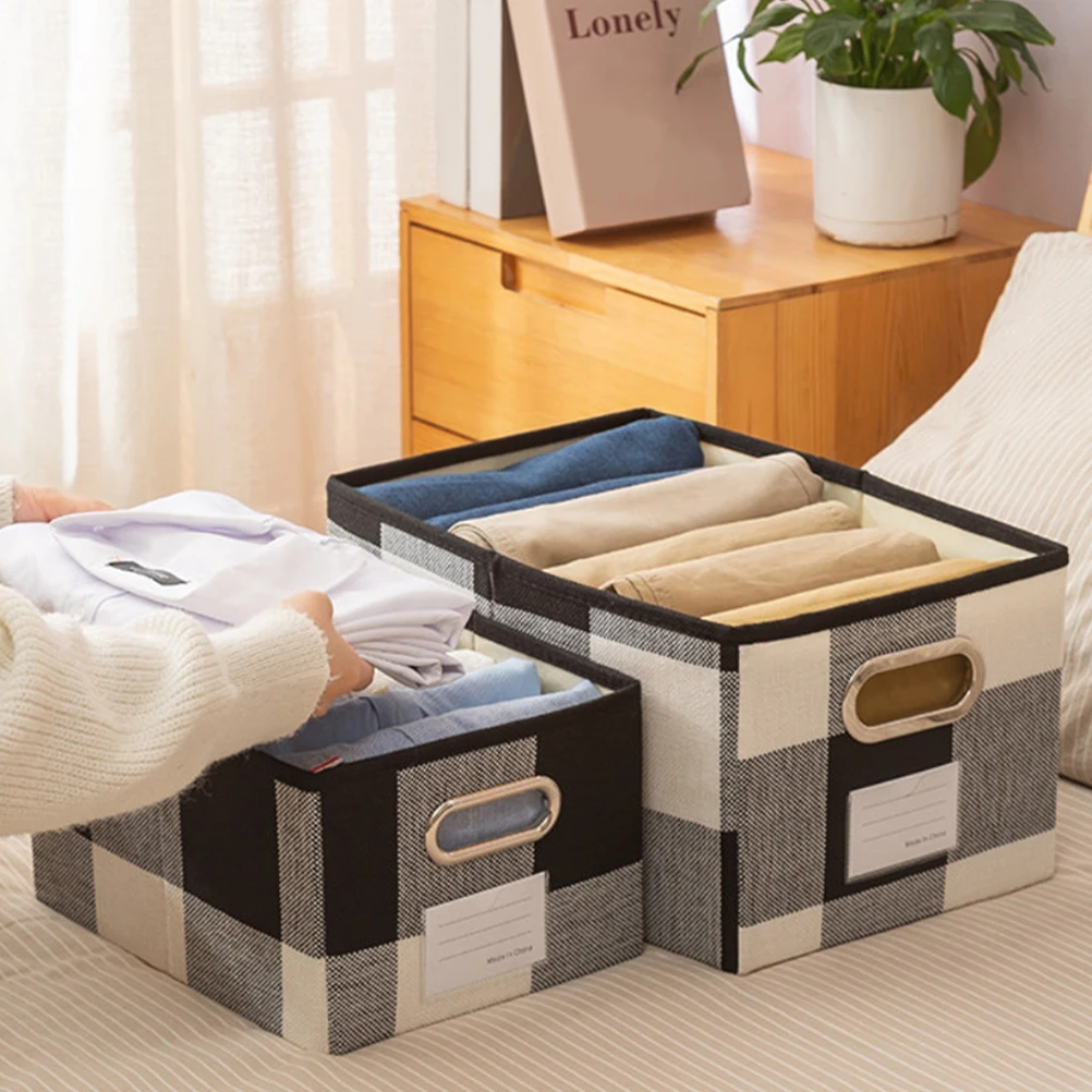 

Storage Box Folding Containers Basket Clothes Bins Foldable Baskets for Desktop