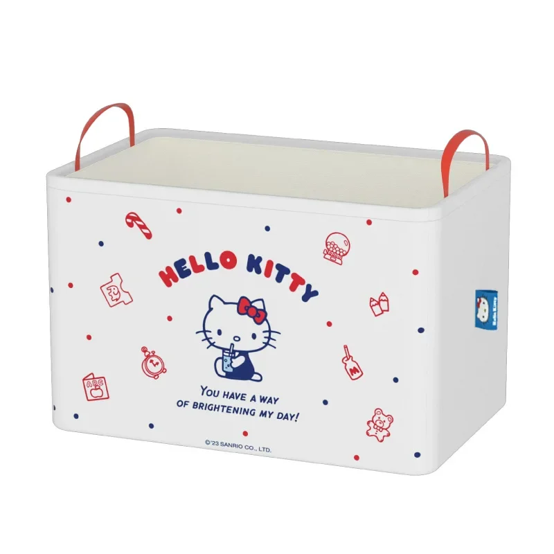 New Sanrio Hello Kitty Cinnamoroll Kuromi Foldable Storage Baskets Office Desktop Miscellaneous Toys Clothing Storage Gifts