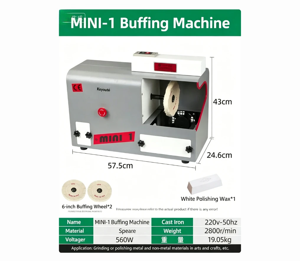 Mini 110V 220V Jewelry Polishing Machine with Dust Collector High Speed Bench Grinder Grinding Polisher Machine for Gold Silver