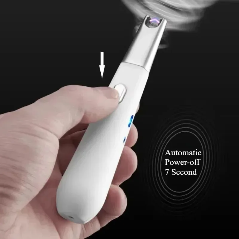 Protable Electric Arc Ignition Windproof Pulse Flameless Plasma USB Rechargeable Lighter Kitchen Outdoor BBQ Candle Lighters