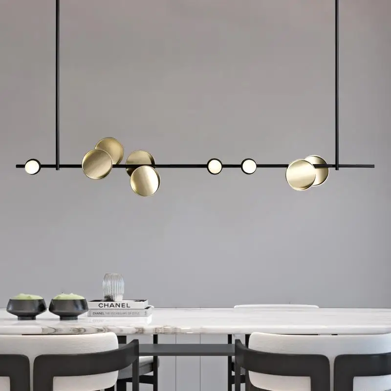 Modern Led Spotlight Pendant Light Gold Long Pole Dining Room Hanging Light Warm/Cold White Kitchen Suspension Lamp