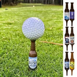 Grappige Golf Tees Houten Fles Vorm Golf Tees Golftraining Accessoires Voor Driving Range Herbruikbare Golf Tees Voor Golfspel