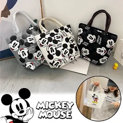 Disney Mickey Mouse Handlebags for Women Canvas Bags Leisure Armpit Bag Shopping Shoulder Bags Bento Handbag Female Tote Purse