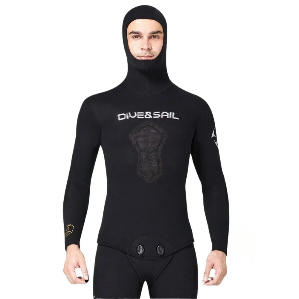 Pakaian Selam Premium 1.5Mm Pria CR Neoprene Sel Terbuka Pakaian Selam Spearfishing Kamuflase Camo Berkerudung Gratis Scuba Dive