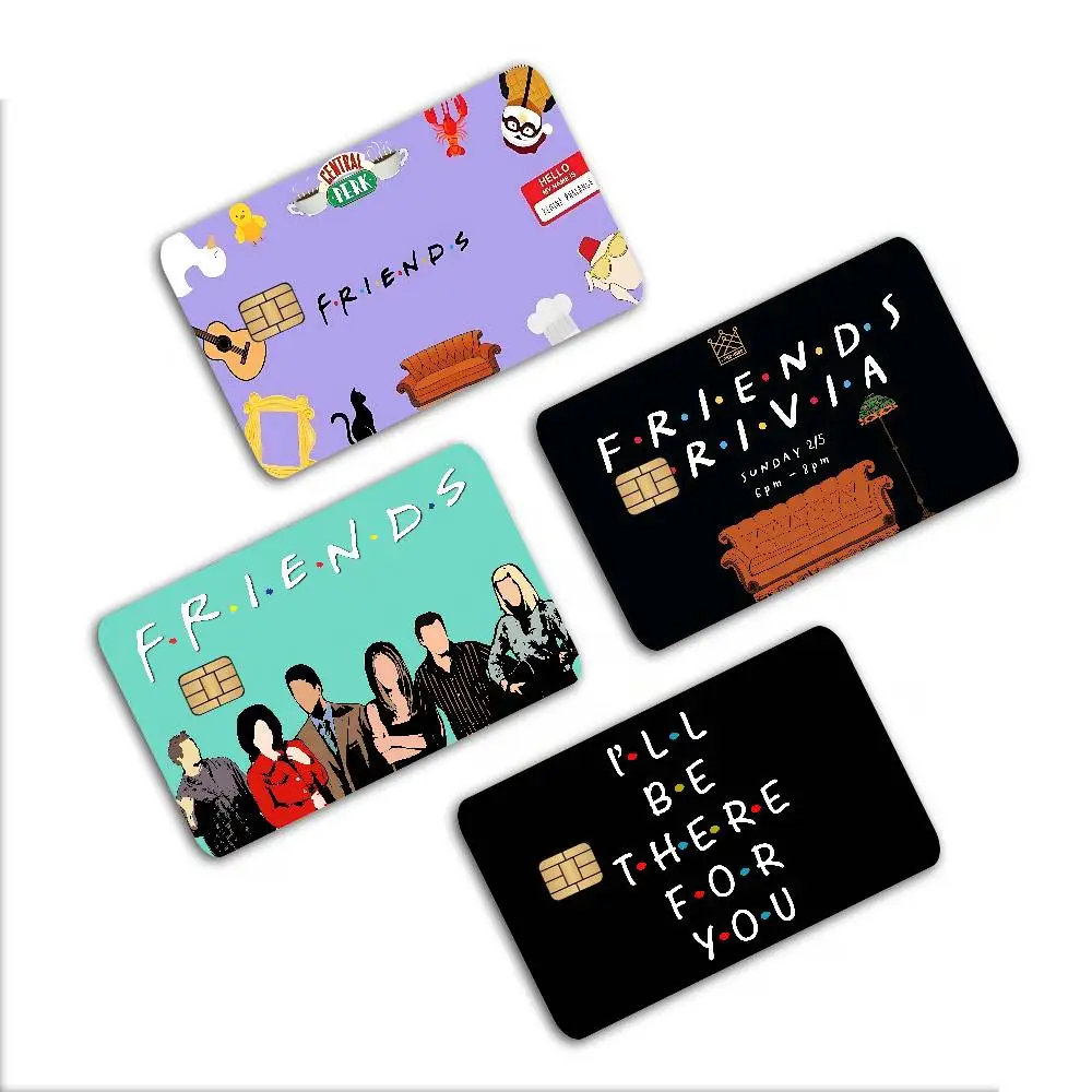 Classic Popular F-Friends Tv Show Credit Card Skin Stickers No Adhesive Residue Water Proof for Credit Card Subway Access Card
