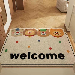 Welcome Home Cartoon Floor Mat Entry Living Room Bathroom Kitchen Non-slip Mat Dirty-resistant Cuttable Doormat Home Decoration