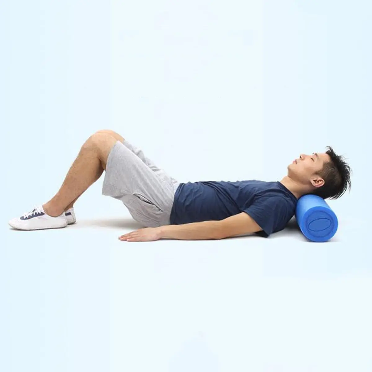 1Pcs Foam Yoga Roller Durable Solid Column Blue 30x15cm Fitness Massage Balancer Pain Relief Yoga Accessories Fitness Roller