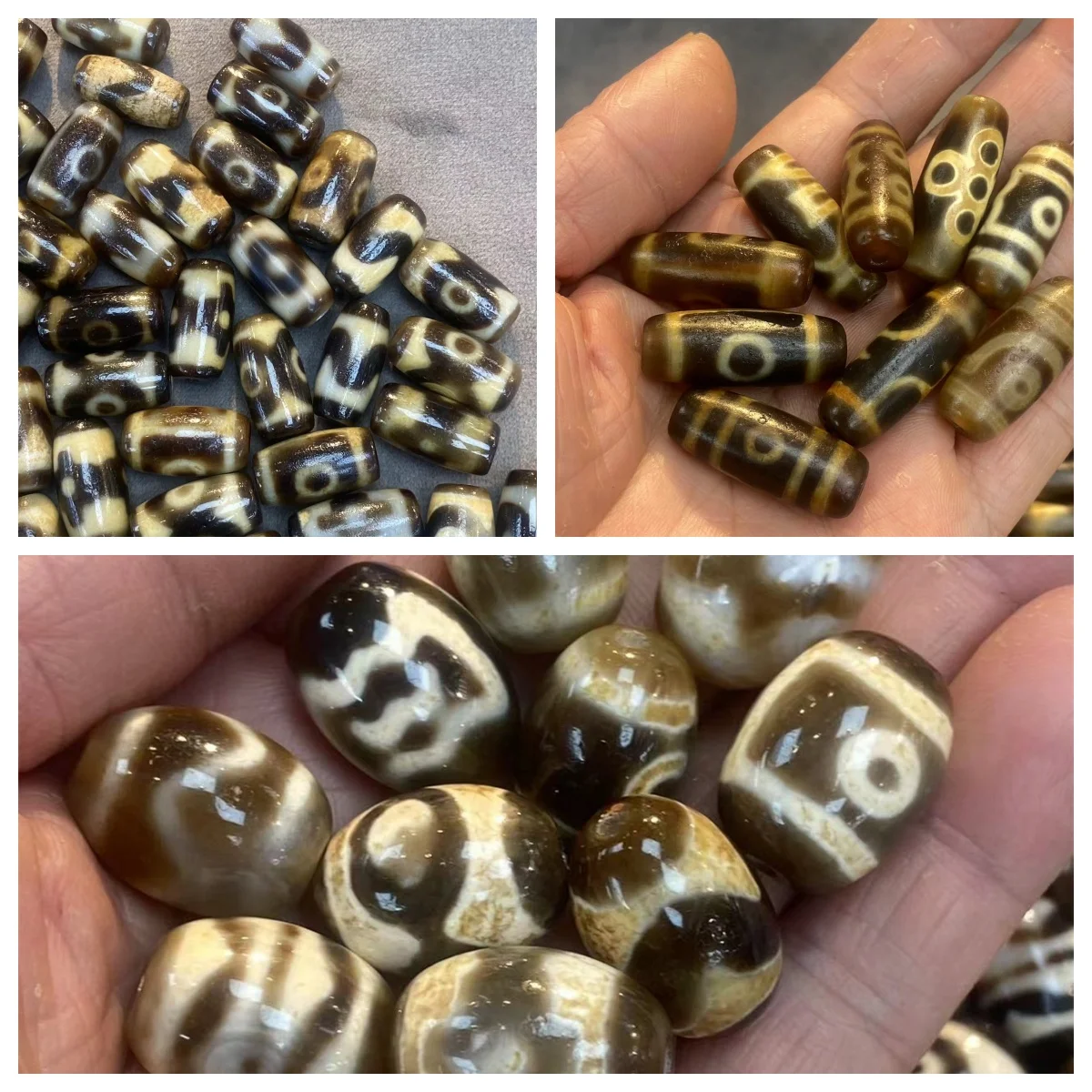 100pcs/lot Limited time discounts Premium variety Ethnic style Weathering of old material Tibetan agate dzi beads wholesale