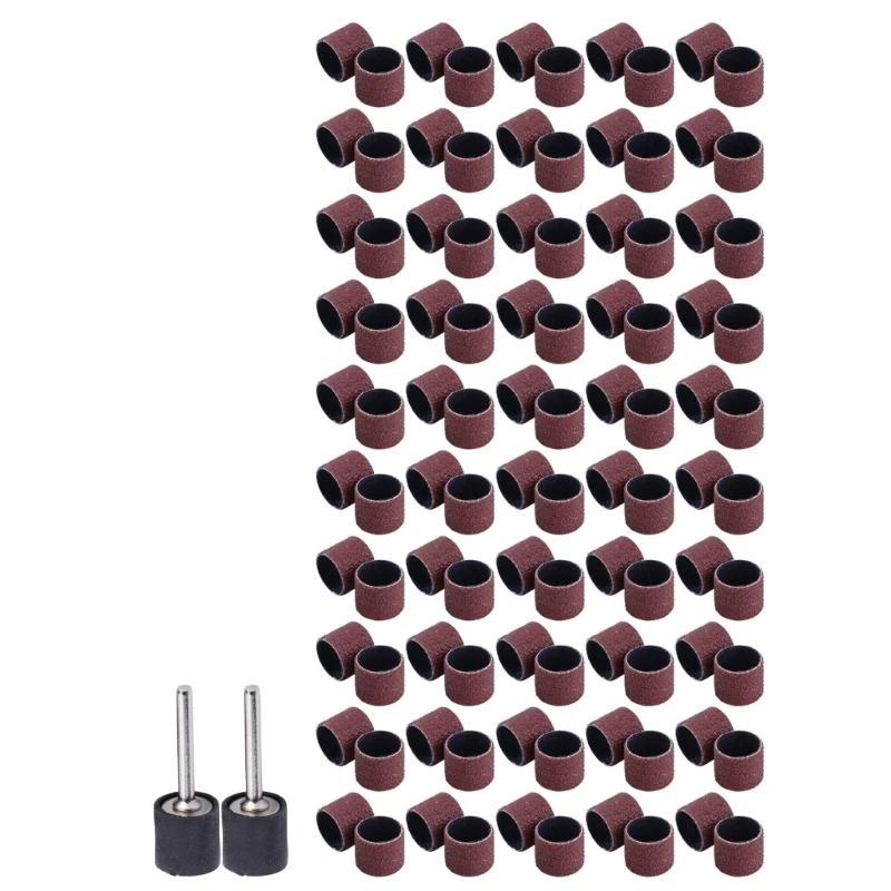 100pc Refills Grit Sanding Paper Bands 1/2