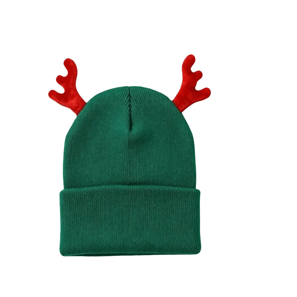 Cosplay Soft Reindeer Antler Hat Cute Warm Knit Beanie Cap Versatile Convenient Deer Horn Beanie Outdoor