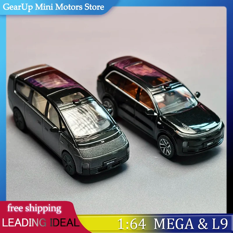

LEADING IDEAL 1:64 Mega & L9 New Energy MPV Alloy Diecast Model Collection Детали орнамента Идеальный подарок для взрослых для любителей электромобилей