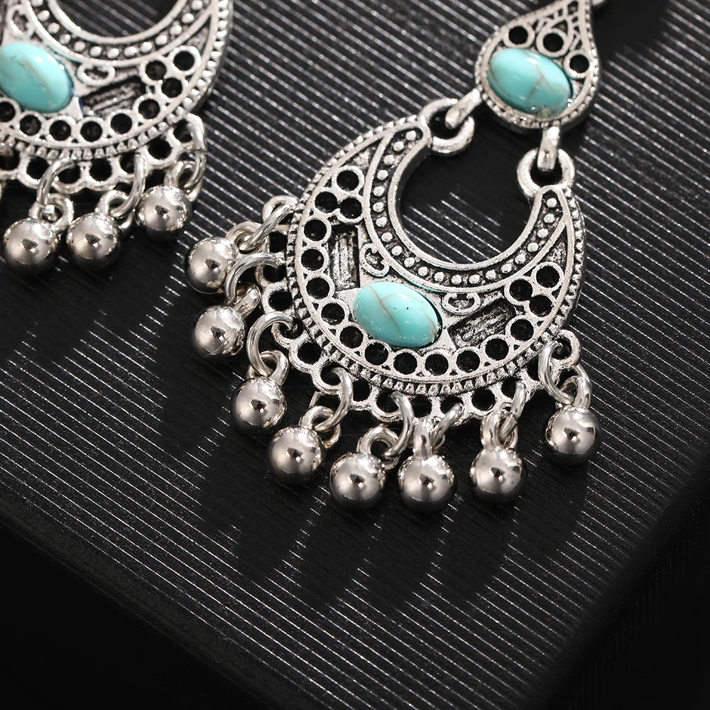 Bohemian Vintage Clip Earrings for Women Fashion Jewelry Handmade Beads Hollow Ethnic Ear Clips Brincos