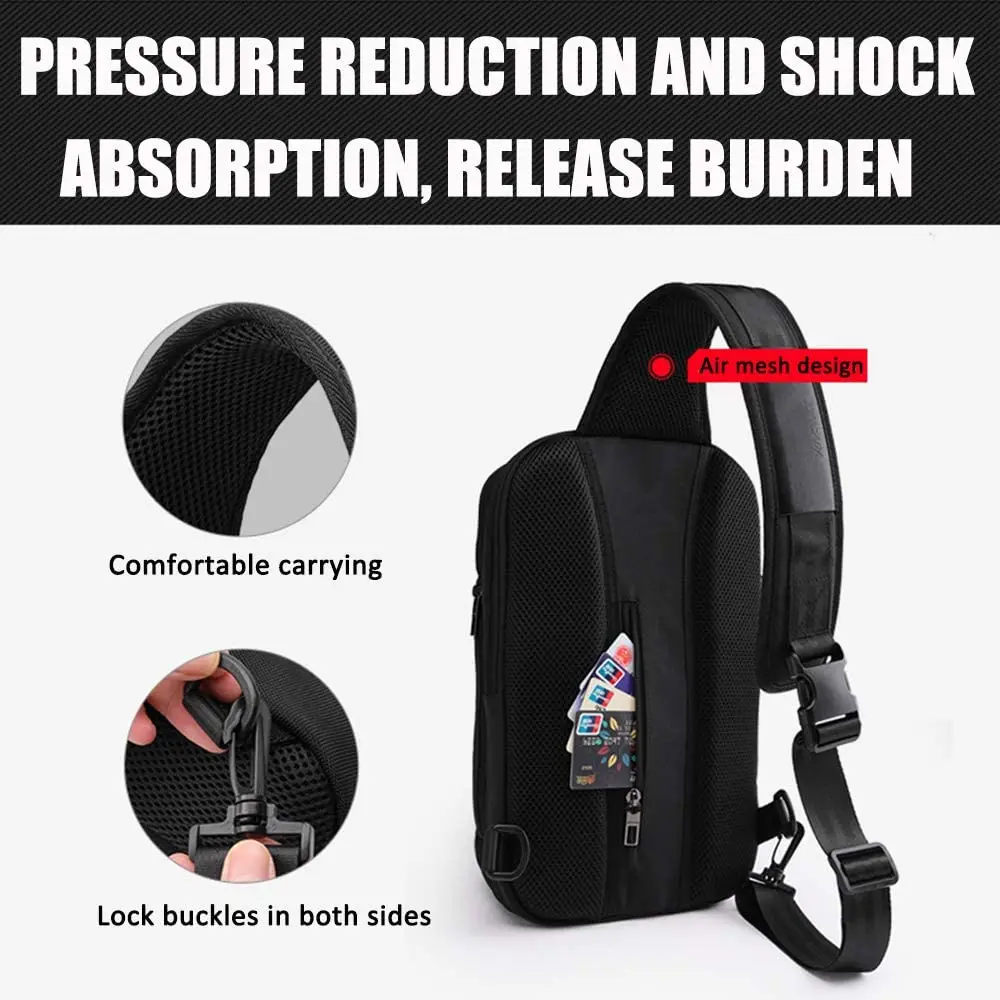 XINCADA Sling Bag Small Backpack Crossbody Bags for Men Chest Pack Man Purse Shoulder Messenger Bags