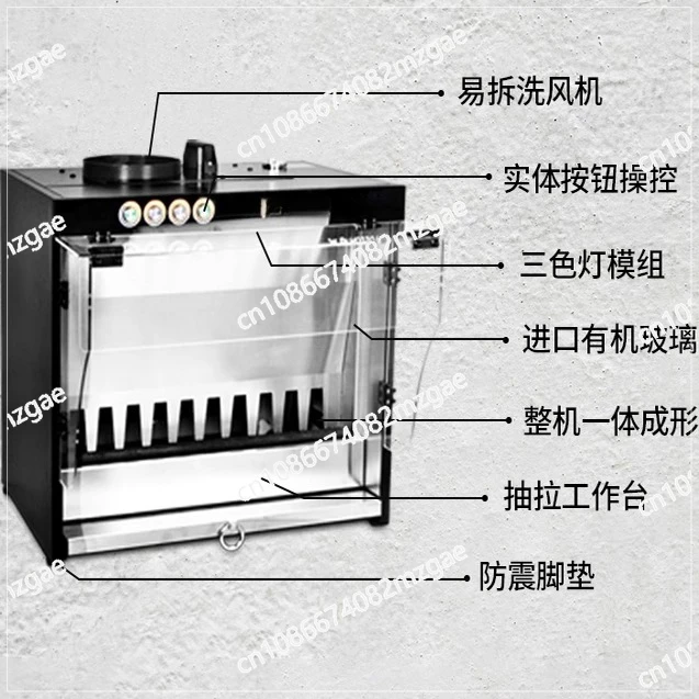 

Water curtain box Negative pressure water curtain Stainless steel spraying box Water curtain Exhaust pumping table