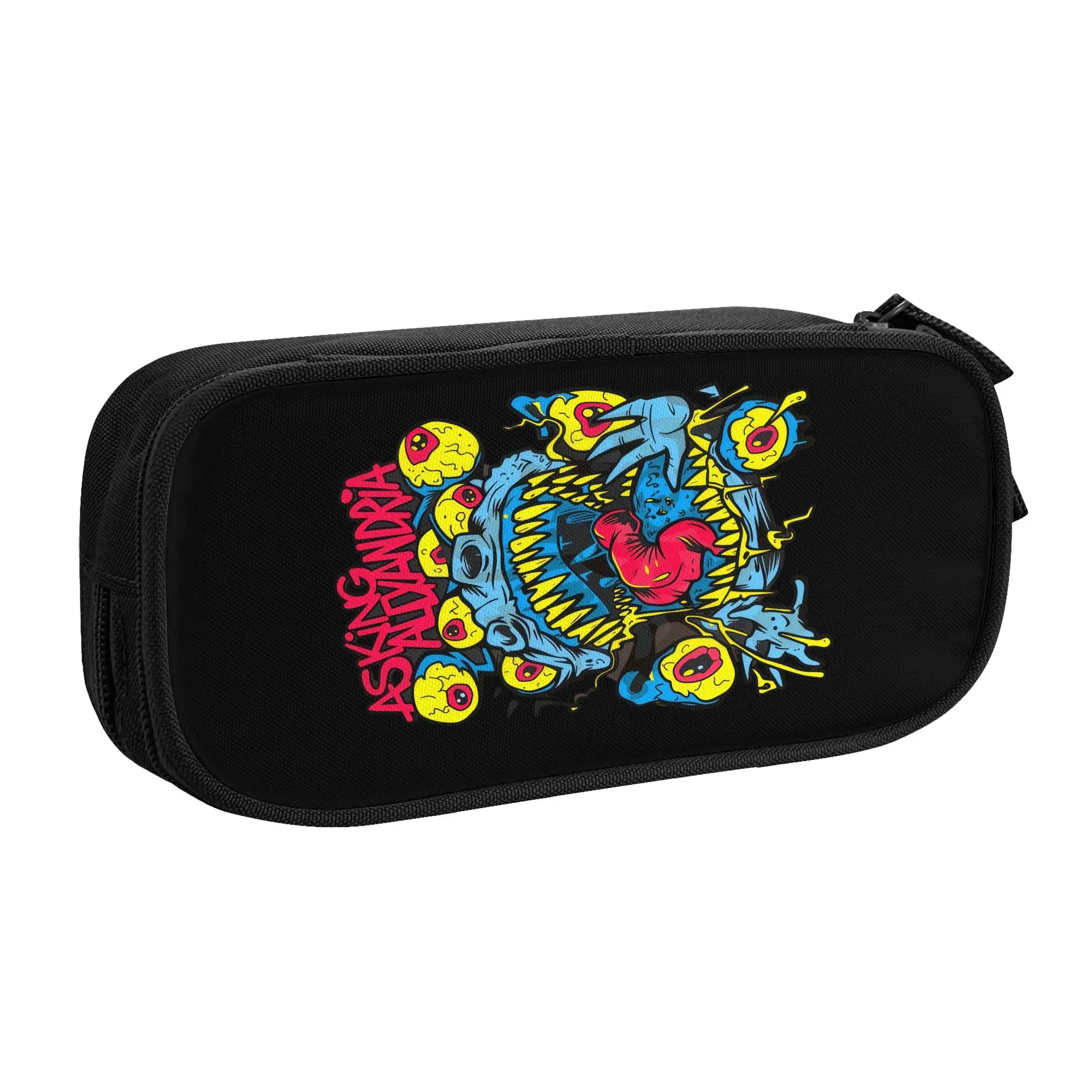 Cute English Rock Band Asking Alexandria  Pencil Case for Boys Girls Large Storage  Pencil Box Stationery